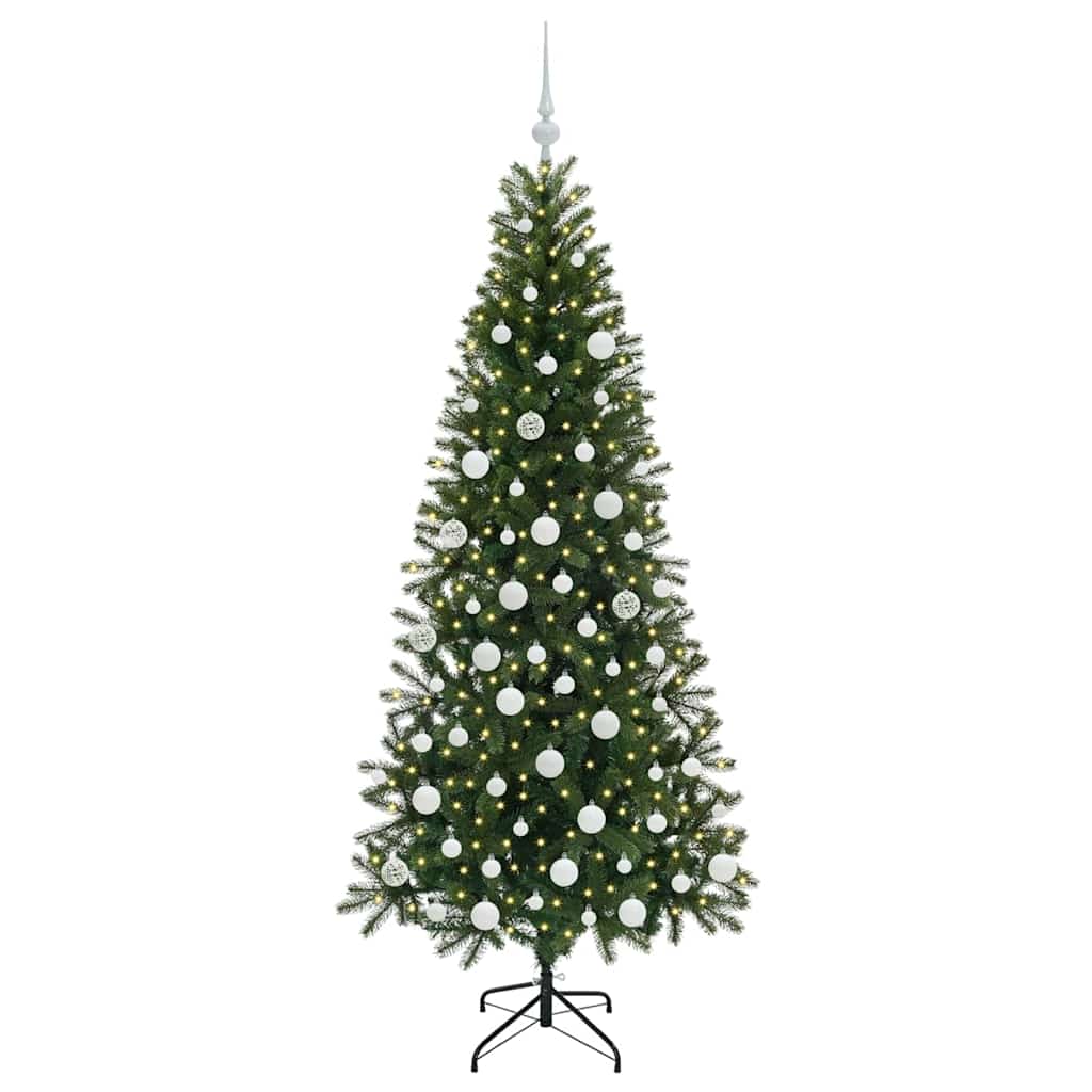 Vidaxl kunstkerstboom met 300 led met standaard groen 180 cm pe en pvc