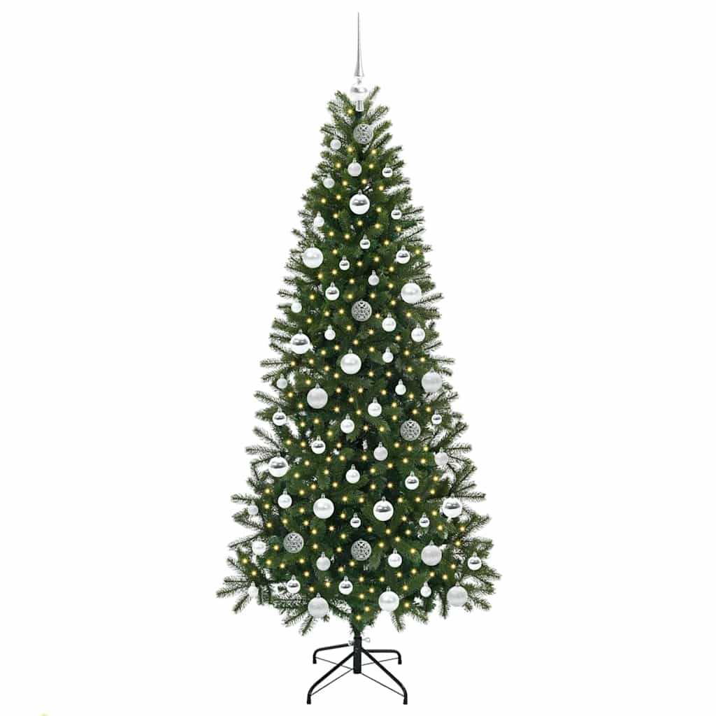 Vidaxl kunstkerstboom met 300 led met standaard groen 180 cm pe en pvc
