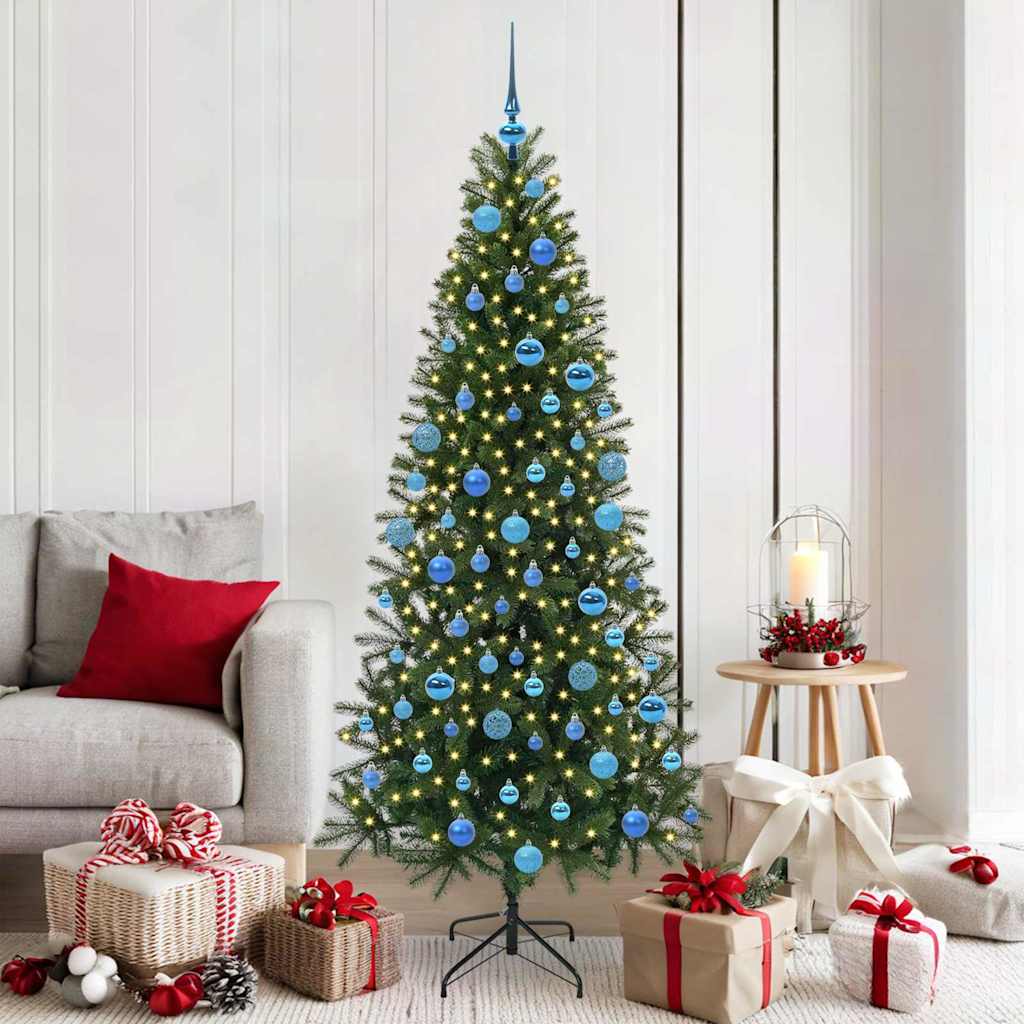 Vidaxl kunstkerstboom met 300 led met standaard groen 180 cm pe en pvc