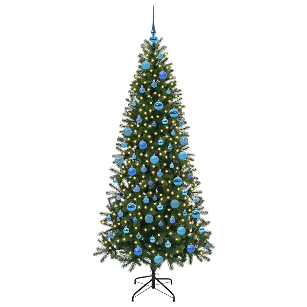 Vidaxl kunstkerstboom met 300 led met standaard groen 180 cm pe en pvc