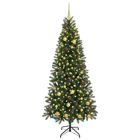 Vidaxl kunstkerstboom met 300 led met standaard groen 210 cm pe en pvc