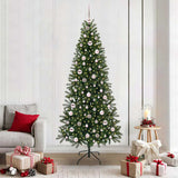 Vidaxl kunstkerstboom met 300 led met standaard groen 210 cm pe en pvc