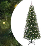 Vidaxl kunstkerstboom met 300 led met standaard groen 210 cm pe en pvc