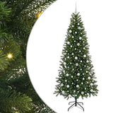 Vidaxl kunstkerstboom met 300 led met standaard groen 210 cm pe en pvc