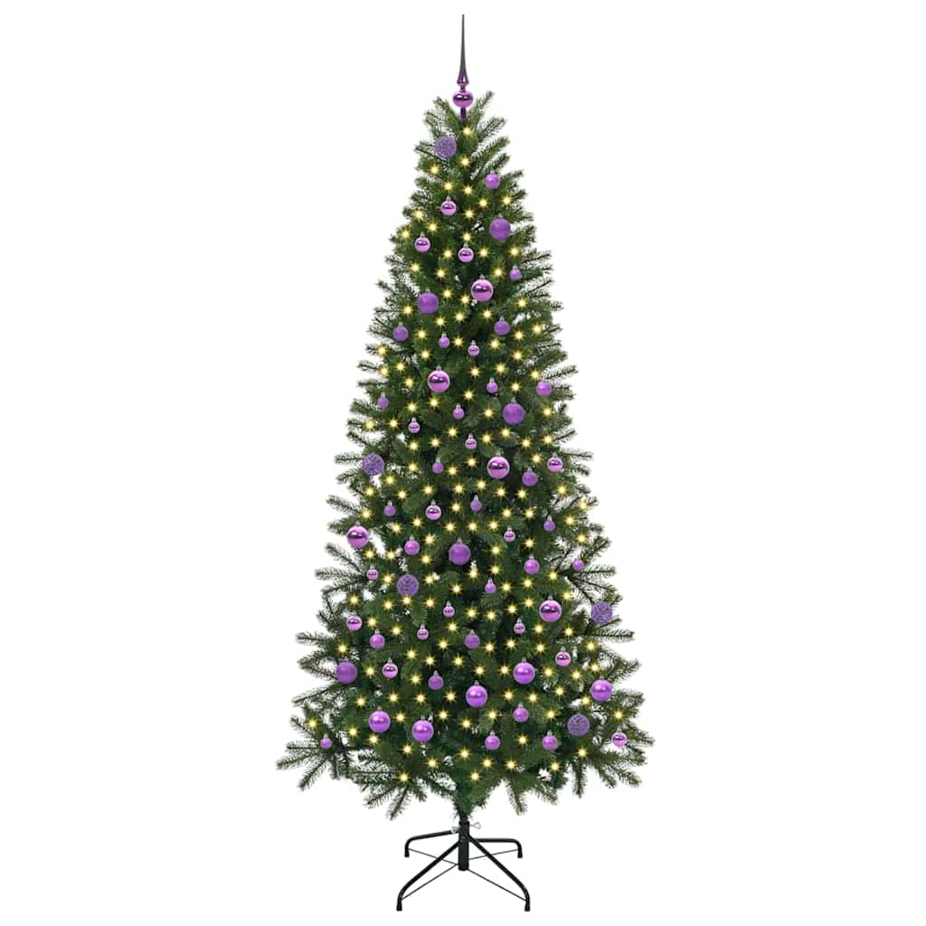 Vidaxl kunstkerstboom met 300 led met standaard groen 210 cm pe en pvc