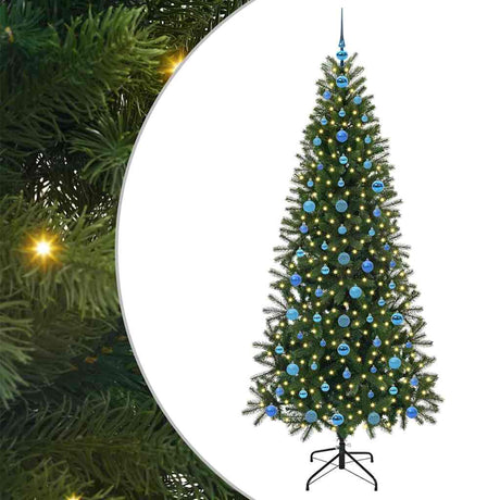 Vidaxl kunstkerstboom met 300 led met standaard groen 210 cm pe en pvc