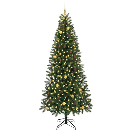 Vidaxl kunstkerstboom met 300 led met standaard groen 240 cm pe en pvc