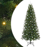 Vidaxl kunstkerstboom met 300 led met standaard groen 240 cm pe en pvc