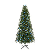 Vidaxl kunstkerstboom met 300 led met standaard groen 240 cm pe en pvc