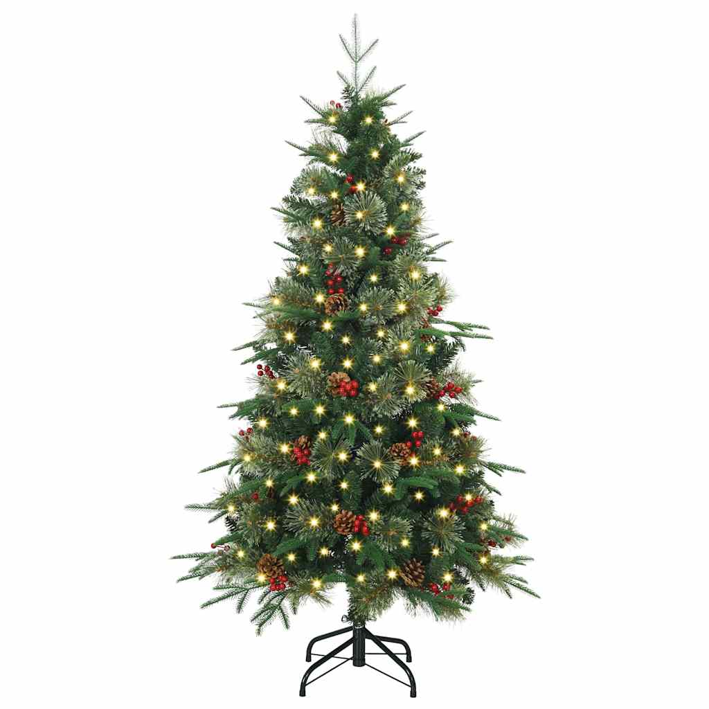 Vidaxl kunstmatige inklapbare kerstboom groen 120 cm pe en pvc