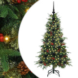 Vidaxl kunstmatige inklapbare kerstboom groen 120 cm pe en pvc