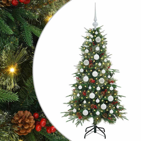 Vidaxl kunstmatige inklapbare kerstboom groen 120 cm pe en pvc