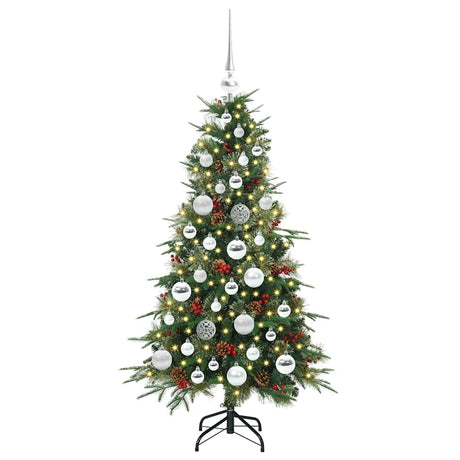 Vidaxl kunstmatige inklapbare kerstboom groen 120 cm pe en pvc