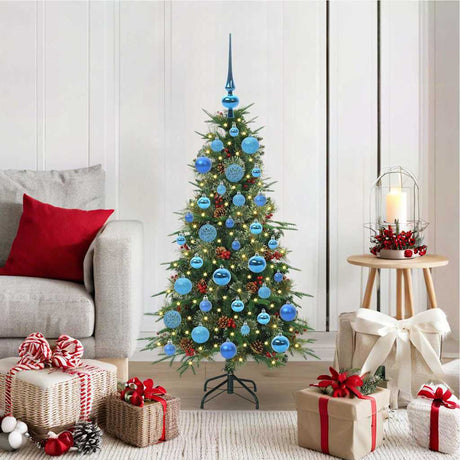 Vidaxl kunstmatige inklapbare kerstboom groen 120 cm pe en pvc