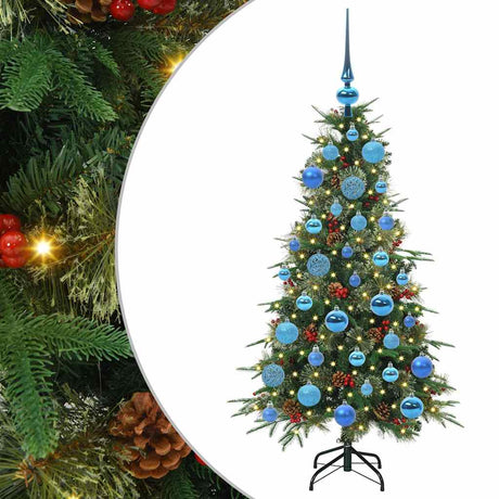 Vidaxl kunstmatige inklapbare kerstboom groen 120 cm pe en pvc