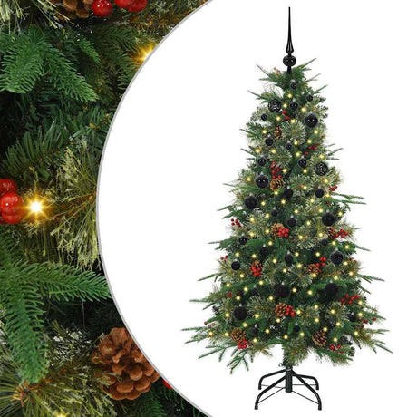 Vidaxl kunstmatige inklapbare kerstboom groen 150 cm pe en pvc