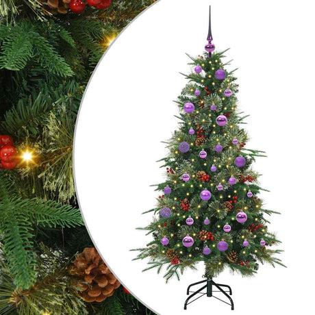 Vidaxl kunstmatige inklapbare kerstboom groen 150 cm pe en pvc