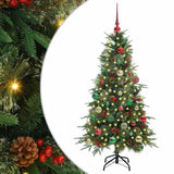 Vidaxl kunstmatige inklapbare kerstboom groen 150 cm pe en pvc