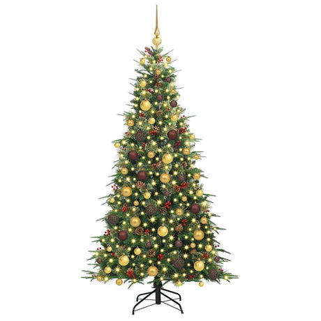Vidaxl kunstmatige inklapbare kerstboom groen 180 cm pe en pvc