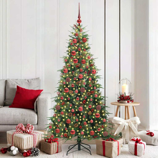 Vidaxl kunstmatige inklapbare kerstboom groen 180 cm pe en pvc