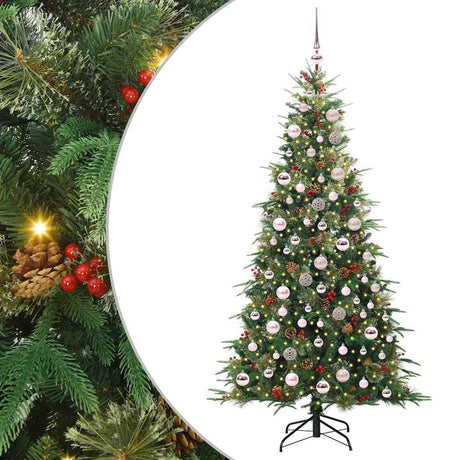 Vidaxl kunstmatige inklapbare kerstboom groen 180 cm pe en pvc