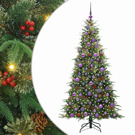 Vidaxl kunstmatige inklapbare kerstboom groen 180 cm pe en pvc