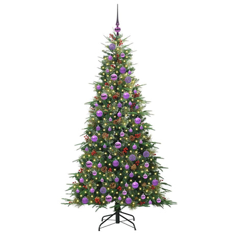Vidaxl kunstmatige inklapbare kerstboom groen 180 cm pe en pvc