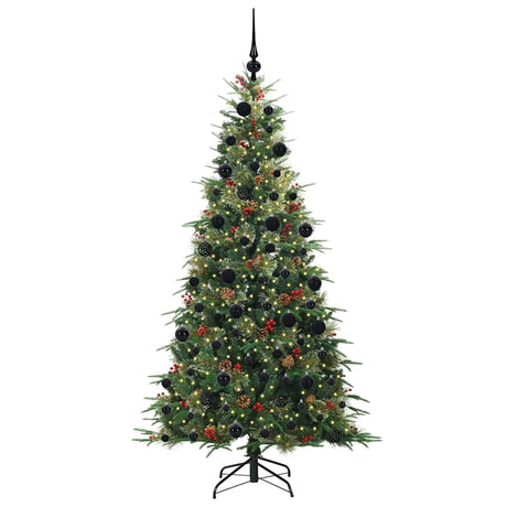 Vidaxl kunstmatige inklapbare kerstboom groen 210 cm pe en pvc