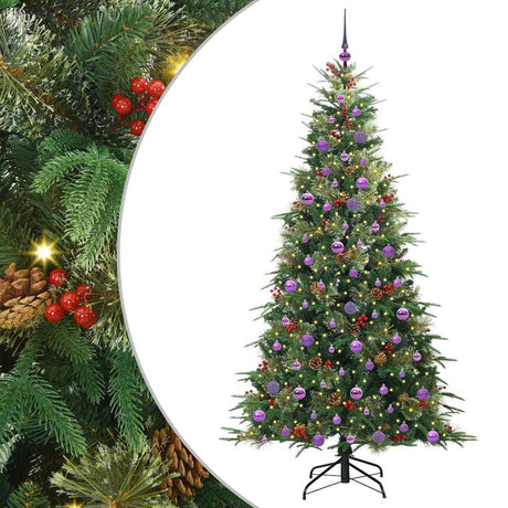 Vidaxl kunstmatige inklapbare kerstboom groen 210 cm pe en pvc