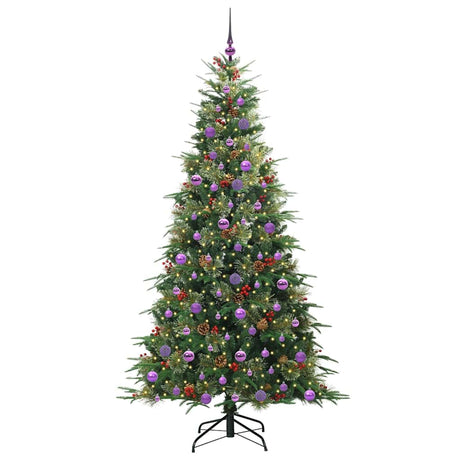 Vidaxl kunstmatige inklapbare kerstboom groen 210 cm pe en pvc