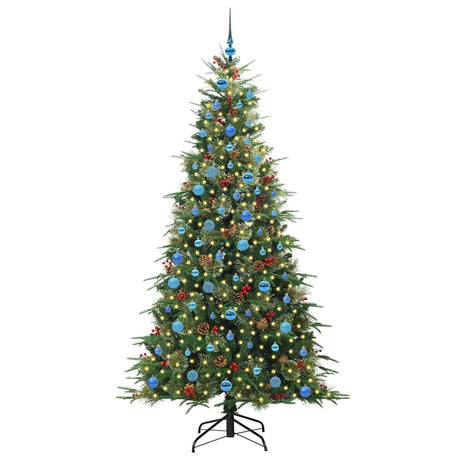 Vidaxl kunstmatige inklapbare kerstboom groen 210 cm pe en pvc