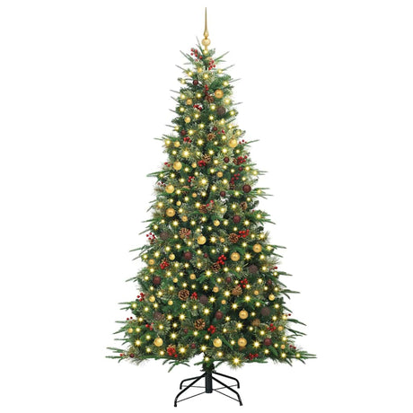 Vidaxl kunstmatige inklapbare kerstboom groen 240 cm pe en pvc