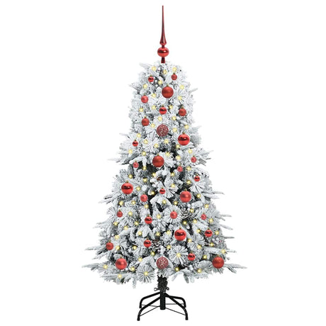 Vidaxl kunstmatige inklapbare kerstboom wit 120 cm pe en pvc