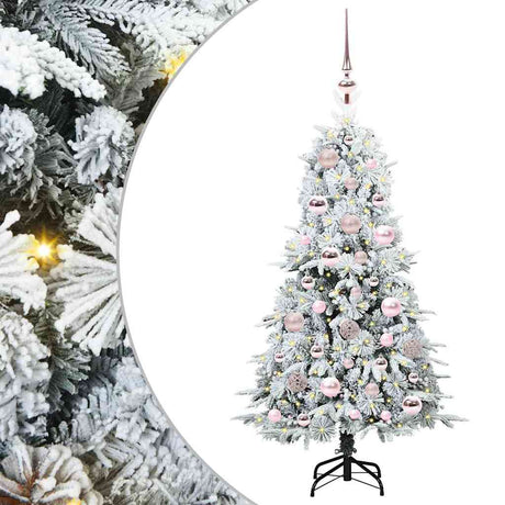 Vidaxl kunstmatige inklapbare kerstboom wit 120 cm pe en pvc
