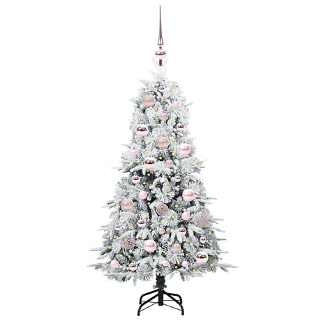 Vidaxl kunstmatige inklapbare kerstboom wit 120 cm pe en pvc