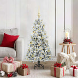 Vidaxl kunstmatige inklapbare kerstboom wit 120 cm pe en pvc