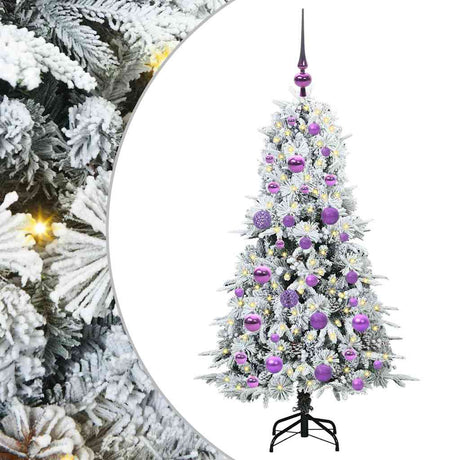 Vidaxl kunstmatige inklapbare kerstboom wit 120 cm pe en pvc
