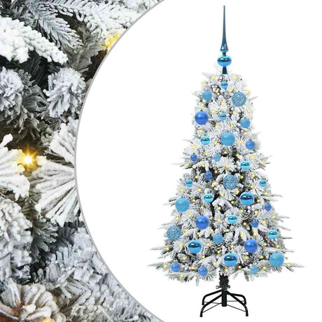 Vidaxl kunstmatige inklapbare kerstboom wit 120 cm pe en pvc