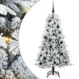 Vidaxl kunstmatige inklapbare kerstboom wit 150 cm pe en pvc