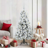 Vidaxl kunstmatige inklapbare kerstboom wit 150 cm pe en pvc