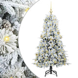 Vidaxl kunstmatige inklapbare kerstboom wit 150 cm pe en pvc
