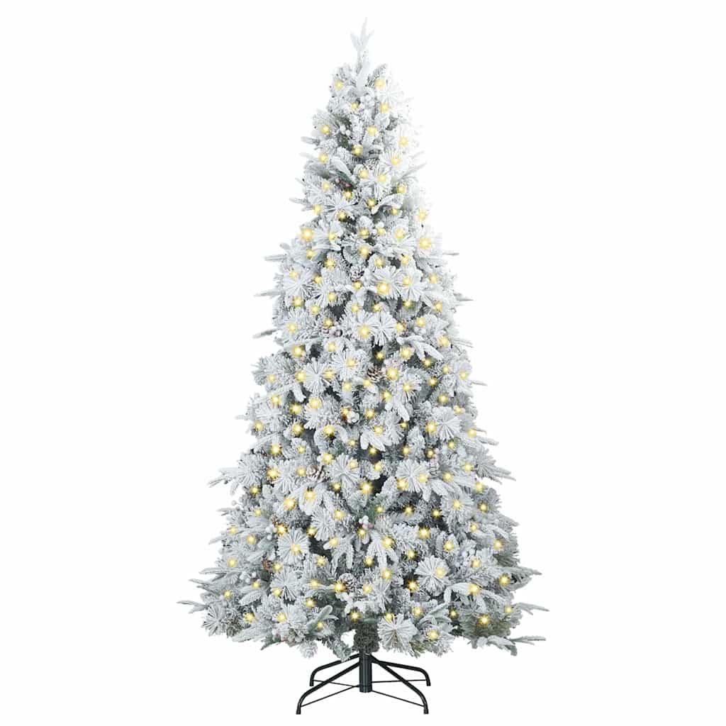 Vidaxl kunstmatige inklapbare kerstboom wit 180 cm pe en pvc