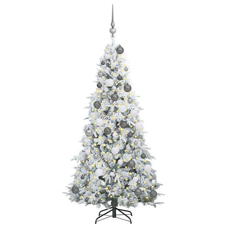 Vidaxl kunstmatige inklapbare kerstboom wit 180 cm pe en pvc