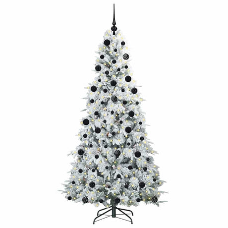 Vidaxl kunstmatige inklapbare kerstboom wit 210 cm pe en pvc