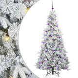 Vidaxl kunstmatige inklapbare kerstboom wit 210 cm pe en pvc