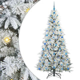 Vidaxl kunstmatige inklapbare kerstboom wit 210 cm pe en pvc