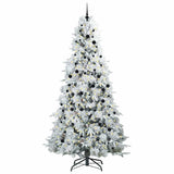 Vidaxl kunstmatige inklapbare kerstboom wit 240 cm pe en pvc