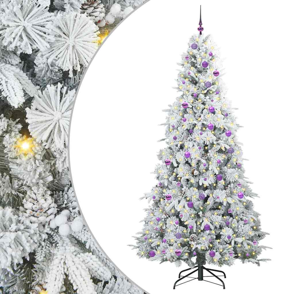 Vidaxl kunstmatige inklapbare kerstboom wit 240 cm pe en pvc