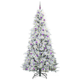 Vidaxl kunstmatige inklapbare kerstboom wit 240 cm pe en pvc
