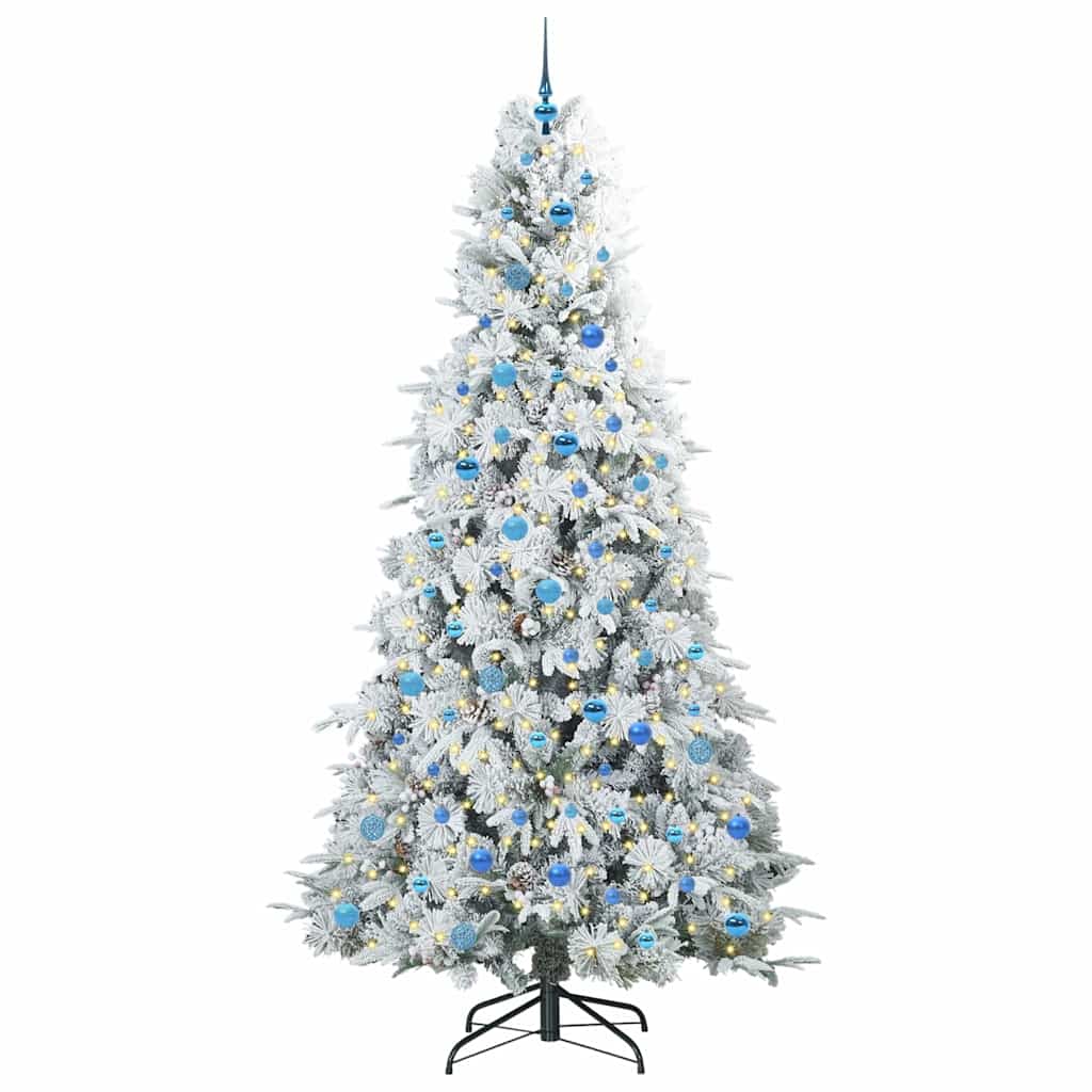 Vidaxl kunstmatige inklapbare kerstboom wit 240 cm pe en pvc